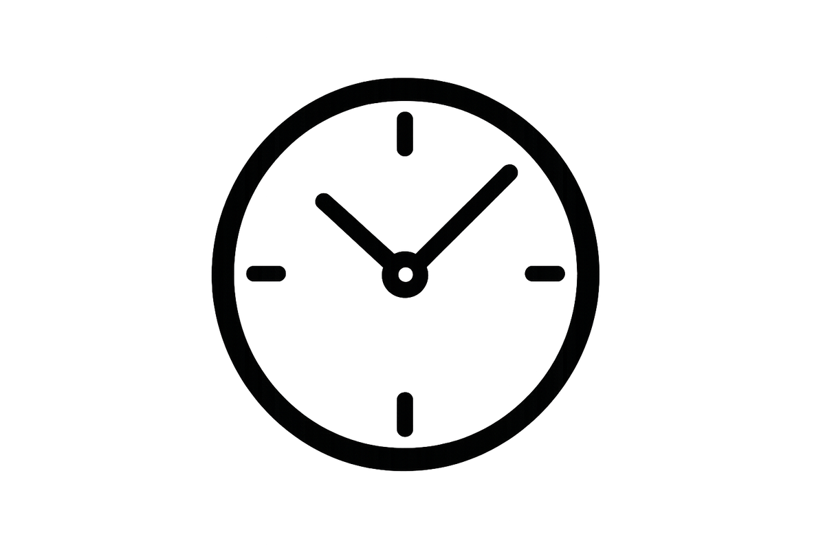 black clock icon